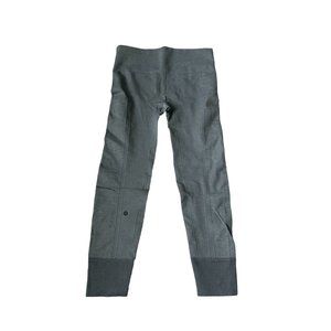 LULULEMON Gray Knit Laser Leggings Sz 8